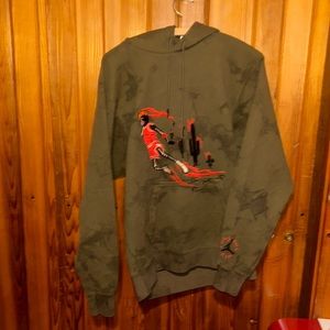 Travis Scott Jordan Washed Suede Hoodie
Olive Green Extra Small (Fits Big)